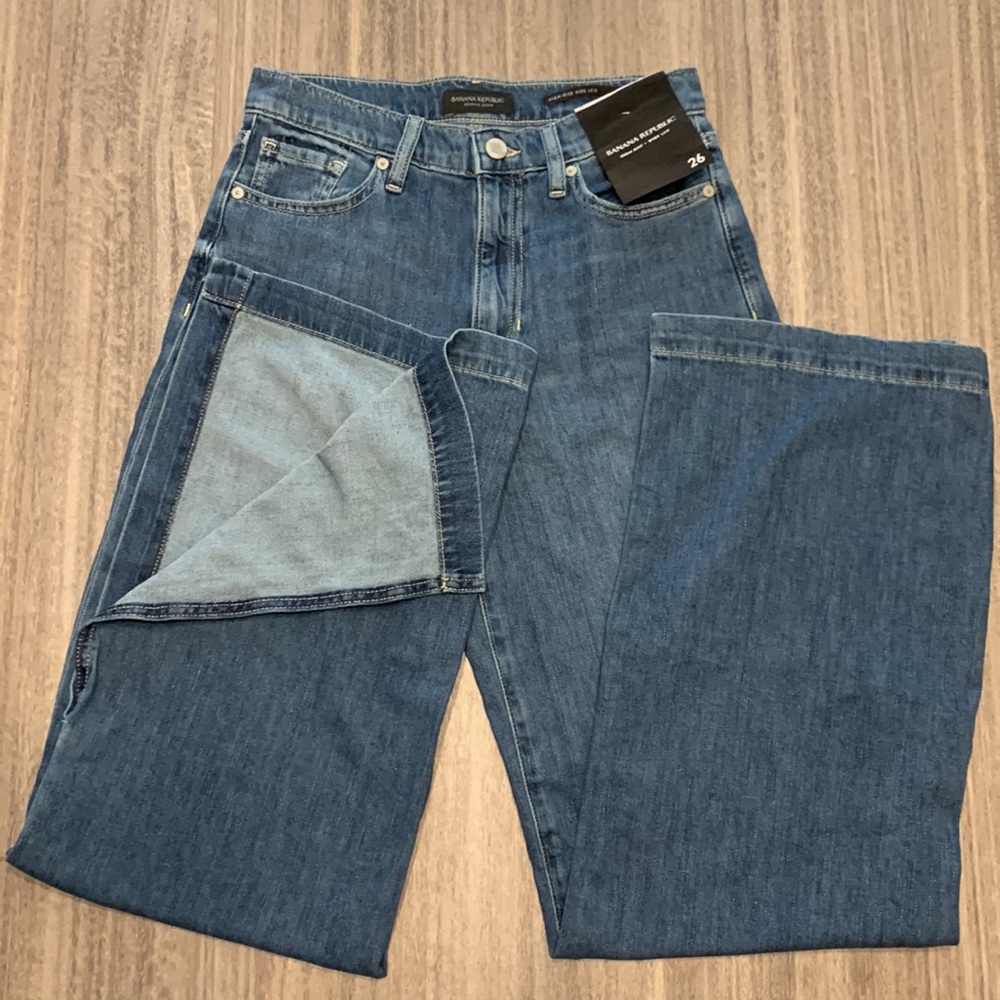 Banana Republic Wide-Leg High Rise Jeans